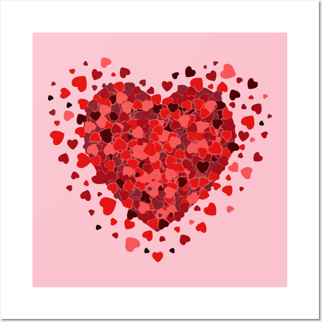 3D Hearts Valentines Day graphic,Valentines Day design For Woman,Heart ,Cute Valentine,Valentines Day Gift,Cheetah Valentines Wall Art by YuriArt